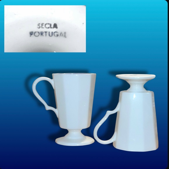 Vintage Pair of Secla Portugal Irish Coffee Mugs - Picture 1 of 3